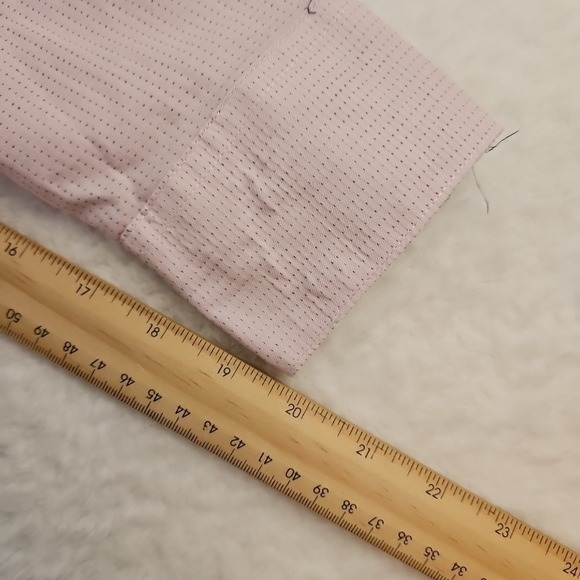 READ Levinas Contemporary Fit Mens Sz M 15/15.5 Pink Pin Dot Pattern Dress Shirt - Picture 13 of 16